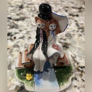 Beautiful Couple on a Bench Figurine